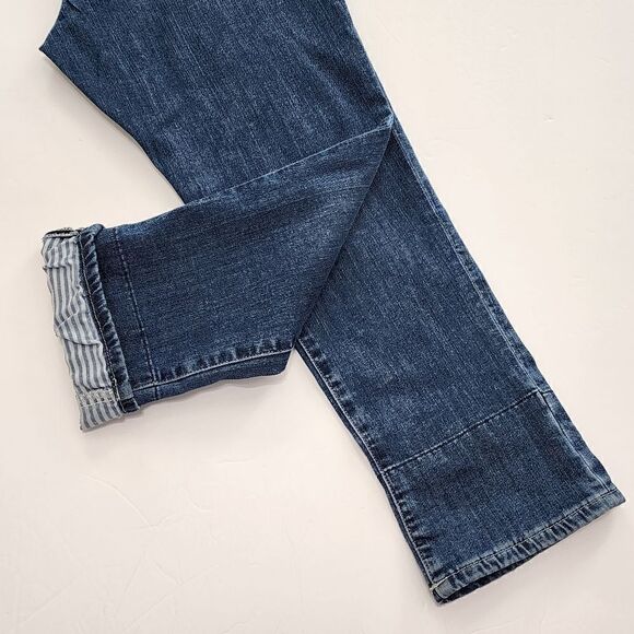 Lauren Ralph Lauren 12P Women Premier Denim Dark Wash Straight Crop Jeans - Picture 2 of 13